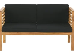 Set da giardino con tavolo 4 posti PACIFIC Legno d'acacia Nero