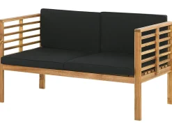 Set da giardino con tavolo 4 posti PACIFIC Legno d'acacia Nero