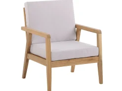 Set da giardino con tavolo 4 posti PALLANO Legno d'acacia Tortora