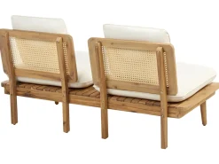Set da giardino con tavolo 4 posti ACCADIA Legno di acacia certificato Beige chiaro