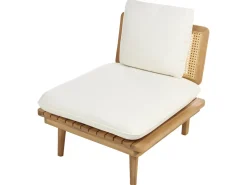 Set da giardino con tavolo 4 posti ACCADIA Legno di acacia certificato Beige chiaro