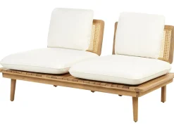 Set da giardino con tavolo 4 posti ACCADIA Legno di acacia certificato Beige chiaro