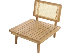 Set da giardino con tavolo 4 posti ACCADIA Legno di acacia certificato Beige chiaro