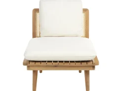 Set da giardino con tavolo 4 posti ACCADIA Legno di acacia certificato Beige chiaro