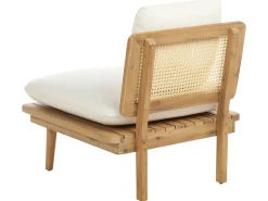 Set da giardino con tavolo 4 posti ACCADIA Legno di acacia certificato Beige chiaro