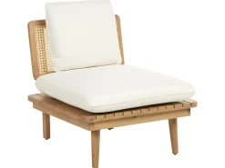 Set da giardino con tavolo 4 posti ACCADIA Legno di acacia certificato Beige chiaro