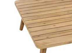 Set da giardino con tavolo 4 posti ACCADIA Legno di acacia certificato Beige chiaro