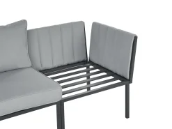 Set da giardino con tavolo 5 posti SKALA Metallo Grigio scuro