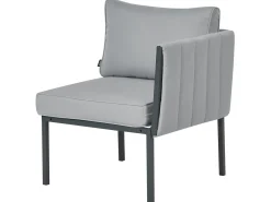 Set da giardino con tavolo 5 posti SKALA Metallo Grigio scuro