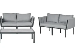 Set da giardino con tavolo 5 posti SKALA Metallo Grigio scuro