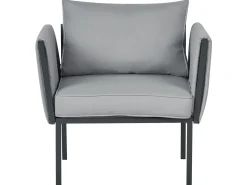 Set da giardino con tavolo 5 posti SKALA Metallo Grigio scuro