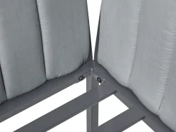 Set da giardino con tavolo 5 posti SKALA Metallo Grigio scuro