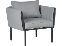 Set da giardino con tavolo 5 posti SKALA Metallo Grigio scuro