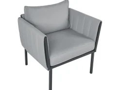 Set da giardino con tavolo 5 posti SKALA Metallo Grigio scuro