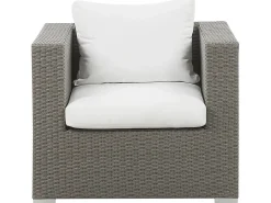Set da giardino con tavolo 8 posti MAESTRO Modulare Rattan sintetico (PE) Tortora