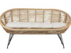 Set da giardino con tavolo 4 posti MARATEA/CESENATICO Rattan Naturale