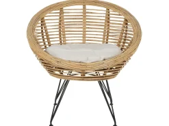 Set da giardino con tavolo 4 posti MARATEA/CESENATICO Rattan Naturale