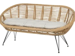 Set da giardino con tavolo 4 posti MARATEA/CESENATICO Rattan Naturale