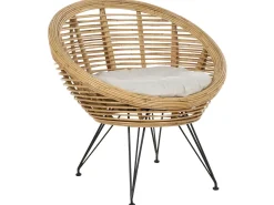 Set da giardino con tavolo 4 posti MARATEA/CESENATICO Rattan Naturale