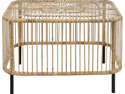 Set da giardino con tavolo 4 posti MARATEA/CESENATICO Rattan Naturale
