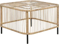 Set da giardino con tavolo 4 posti MARATEA/CESENATICO Rattan Naturale
