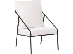 Set da giardino con tavolo 4 posti USTICA Metallo Nero