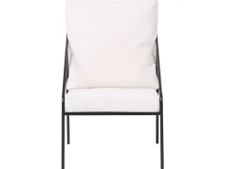 Set da giardino con tavolo 4 posti USTICA Metallo Nero