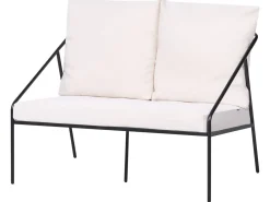 Set da giardino con tavolo 4 posti USTICA Metallo Nero