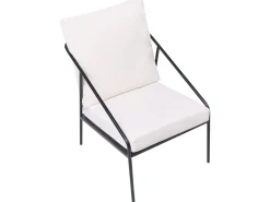 Set da giardino con tavolo 4 posti USTICA Metallo Nero