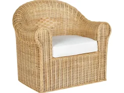 Set da giardino con tavolo 5 posti LIVADEIA Rattan Naturale