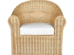 Set da giardino con tavolo 5 posti LIVADEIA Rattan Naturale
