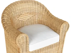 Set da giardino con tavolo 5 posti LIVADEIA Rattan Naturale