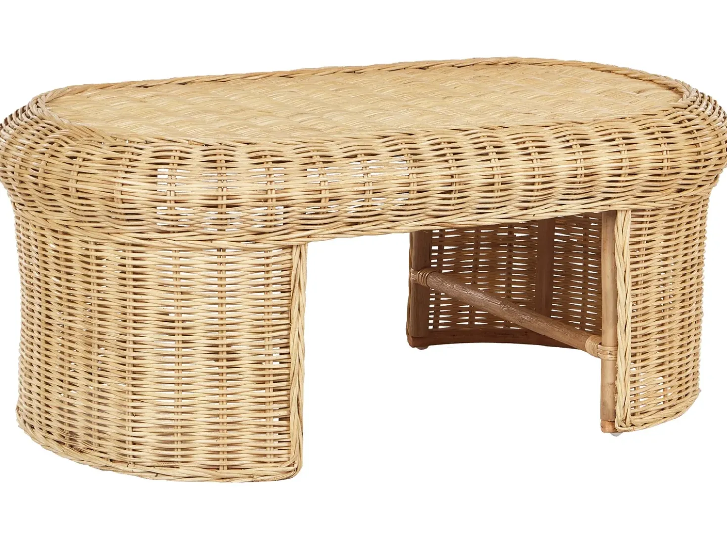 Set da giardino con tavolo 5 posti LIVADEIA Rattan Naturale