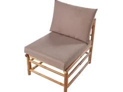 Set da giardino con tavolo 5 posti CERRETO Lato Sinistro Bambù Tortora
