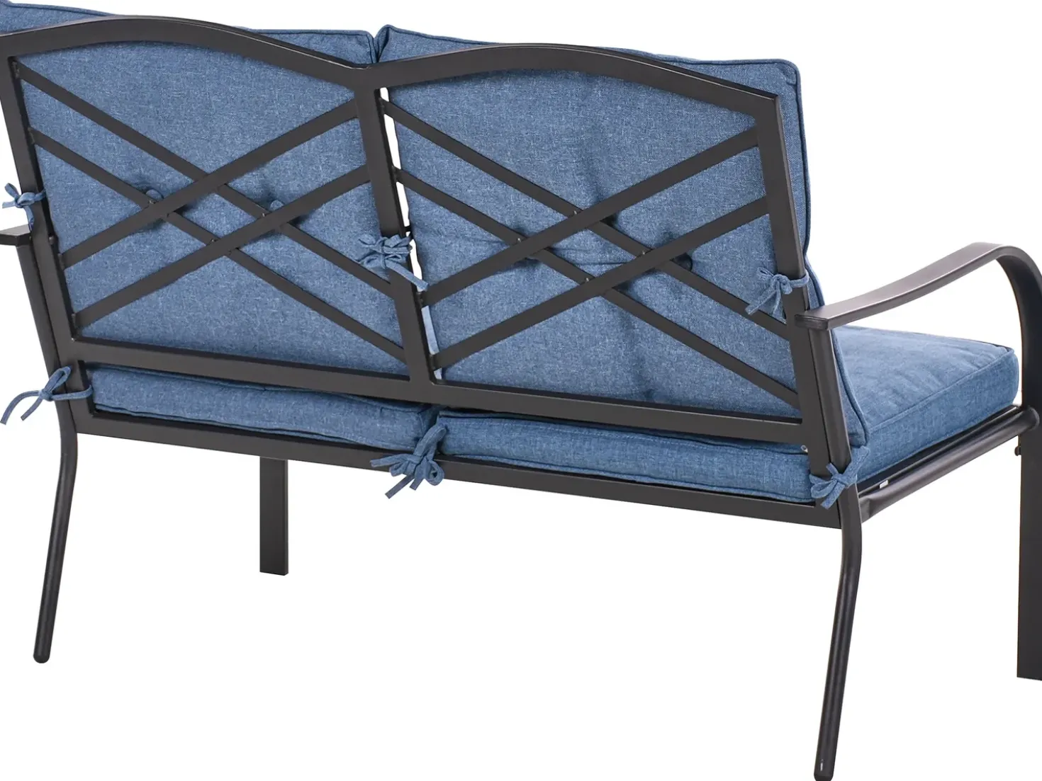 Set da giardino con tavolo 4 posti MESTRINO Metallo Blu