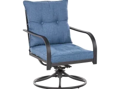 Set da giardino con tavolo 4 posti MESTRINO Metallo Blu