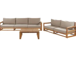 Set da giardino con tavolo 5 posti TIMOR Modulare Legno di acacia certificato Marrone chiaro