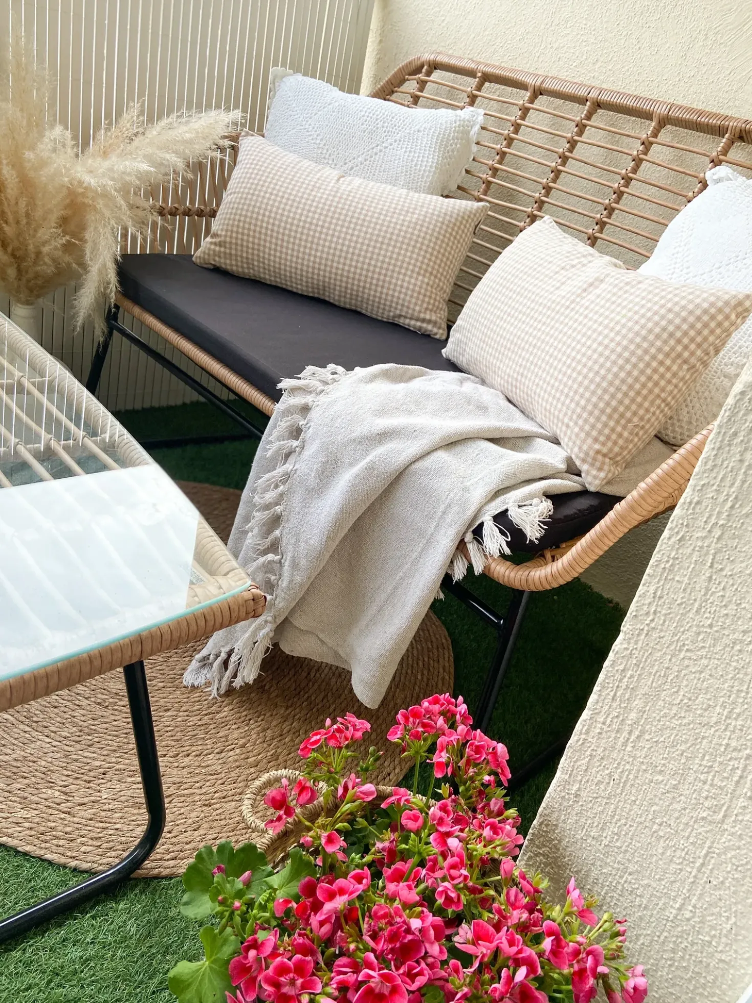 Set da giardino con tavolo 4 posti MINORI Rattan sintetico (PE) Beige