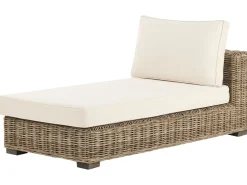 Set da giardino con tavolo 4 posti VARALLO Lato destro Modulare Rattan Grigio