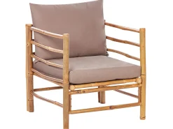 Set da giardino con tavolo 5 posti CERRETO Bambù Tortora