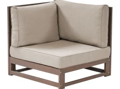 Set da giardino con tavolo 4 posti TIMOR Modulare Legno di acacia certificato Marrone scuro