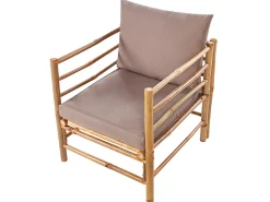 Set da giardino con tavolo 6 posti CERRETO Lato Sinistro Bambù Tortora