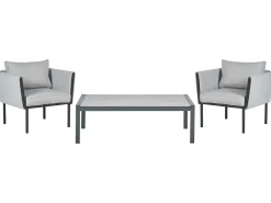 Set da giardino con tavolo 5 posti SKALA Metallo Grigio chiaro