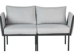 Set da giardino con tavolo 5 posti SKALA Metallo Grigio chiaro