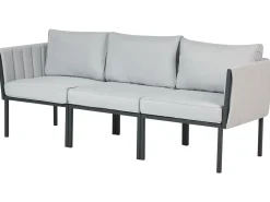 Set da giardino con tavolo 5 posti SKALA Metallo Grigio chiaro