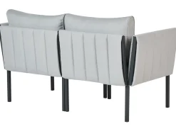 Set da giardino con tavolo 5 posti SKALA Metallo Grigio chiaro