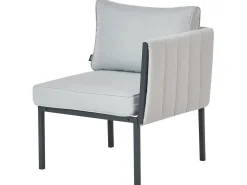 Set da giardino con tavolo 5 posti SKALA Metallo Grigio chiaro