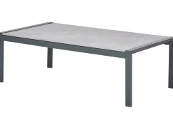 Set da giardino con tavolo 5 posti SKALA Metallo Grigio chiaro