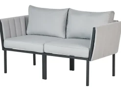 Set da giardino con tavolo 5 posti SKALA Metallo Grigio chiaro