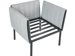 Set da giardino con tavolo 5 posti SKALA Metallo Grigio chiaro